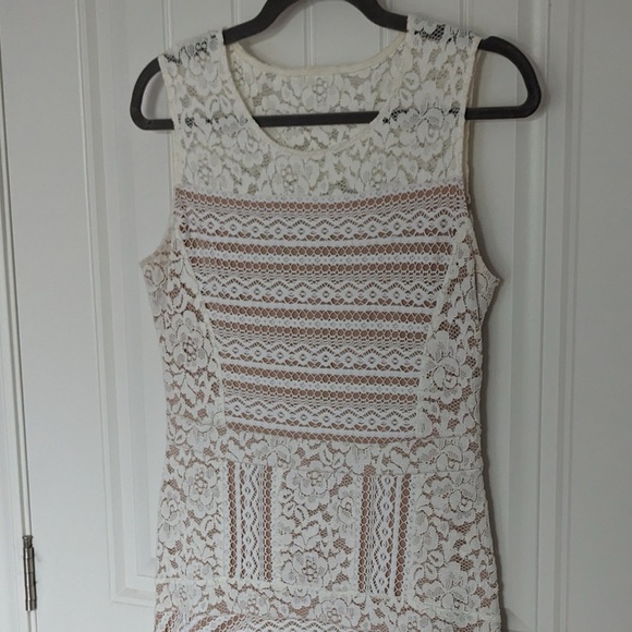 BCBG Max Azria White Lace Dress - Picture 2 of 7
